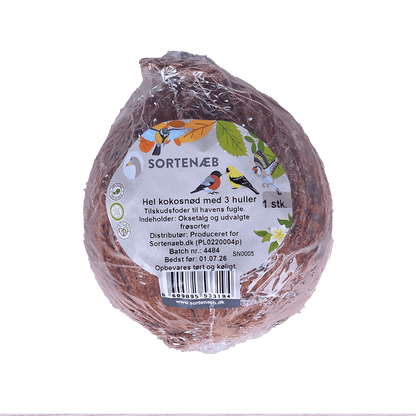 Sortenæb hele kokosnoot met 3 openingen – 350 g