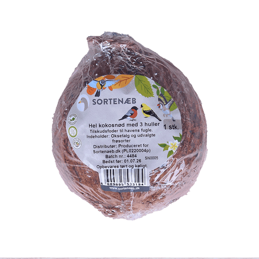 Sortenæb hele kokosnoot met 3 openingen – 350 g