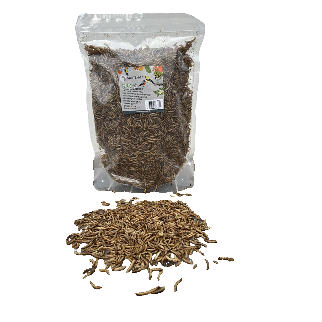 Sortenæb gedroogde meelwormen 0,5 kg